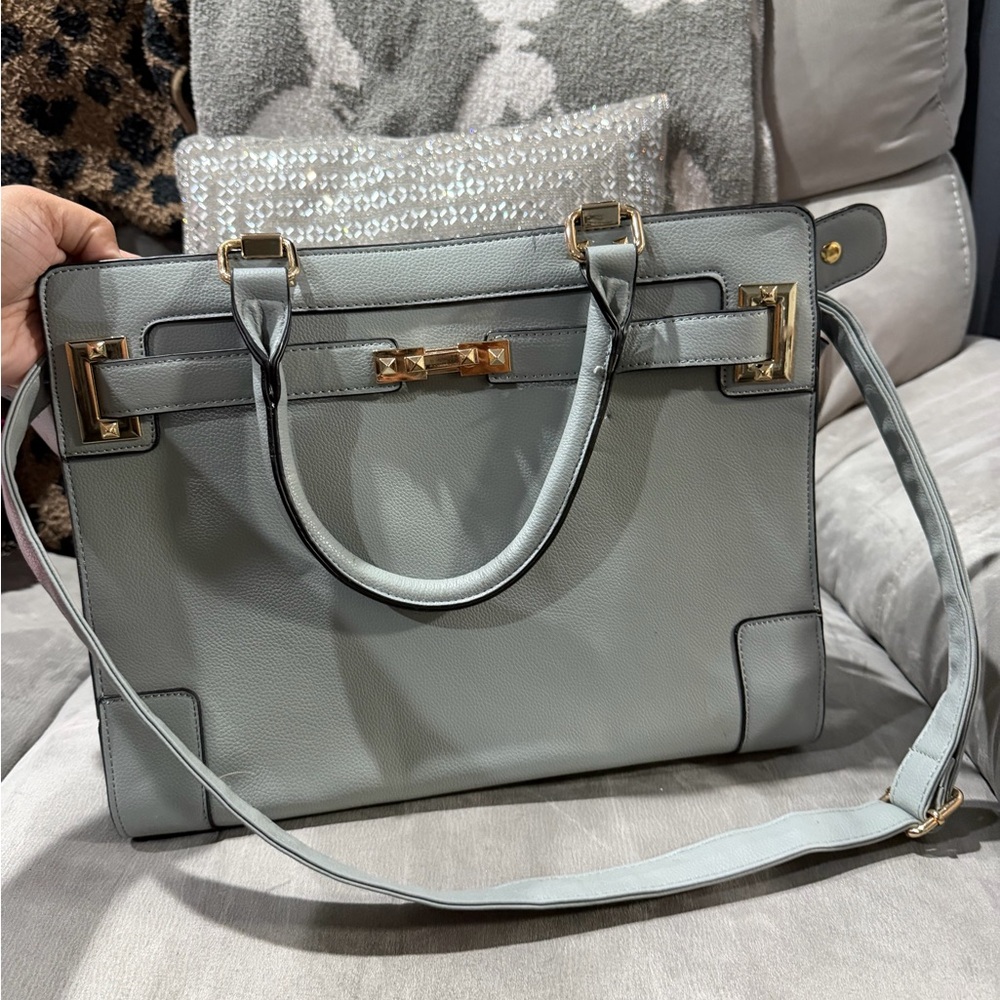 Elegant Gray Handbag Dog Purse
